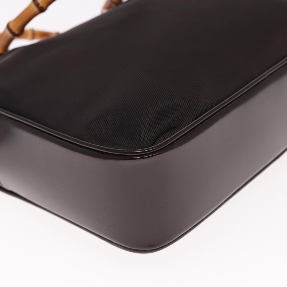 GUCCI Bamboo Hand Bag Canvas Black ep4495