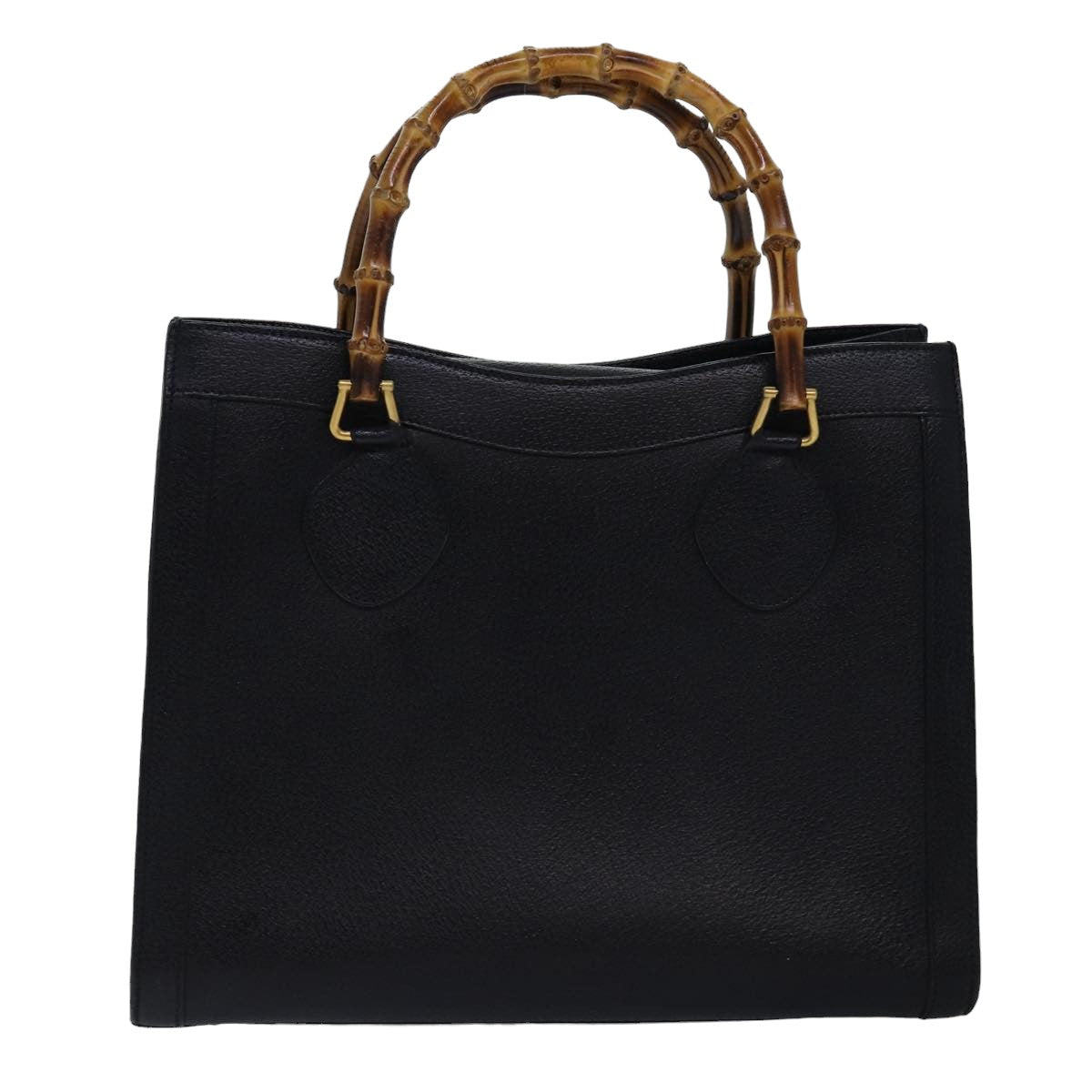 GUCCI Bamboo Hand Bag Leather Black 002 0260 2615 ep4498