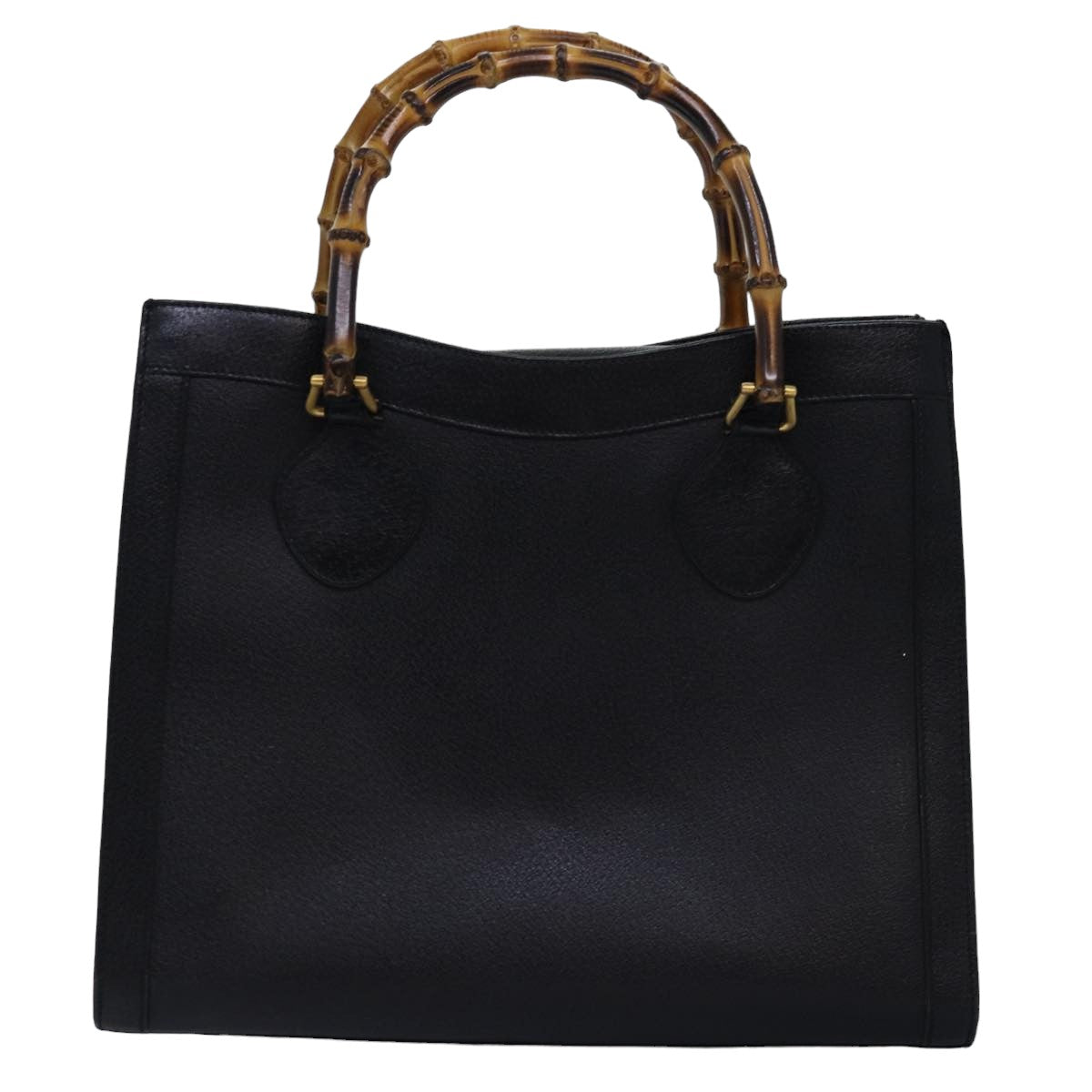 GUCCI Bamboo Hand Bag Leather Black 002 0260 2615 ep4498