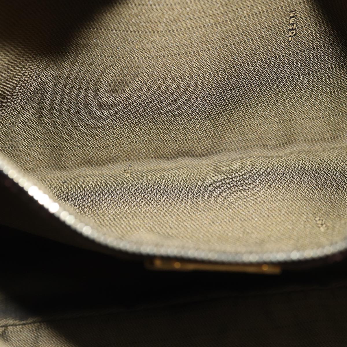 FENDI Zucca Canvas Shoulder Bag Black Brown ep4502