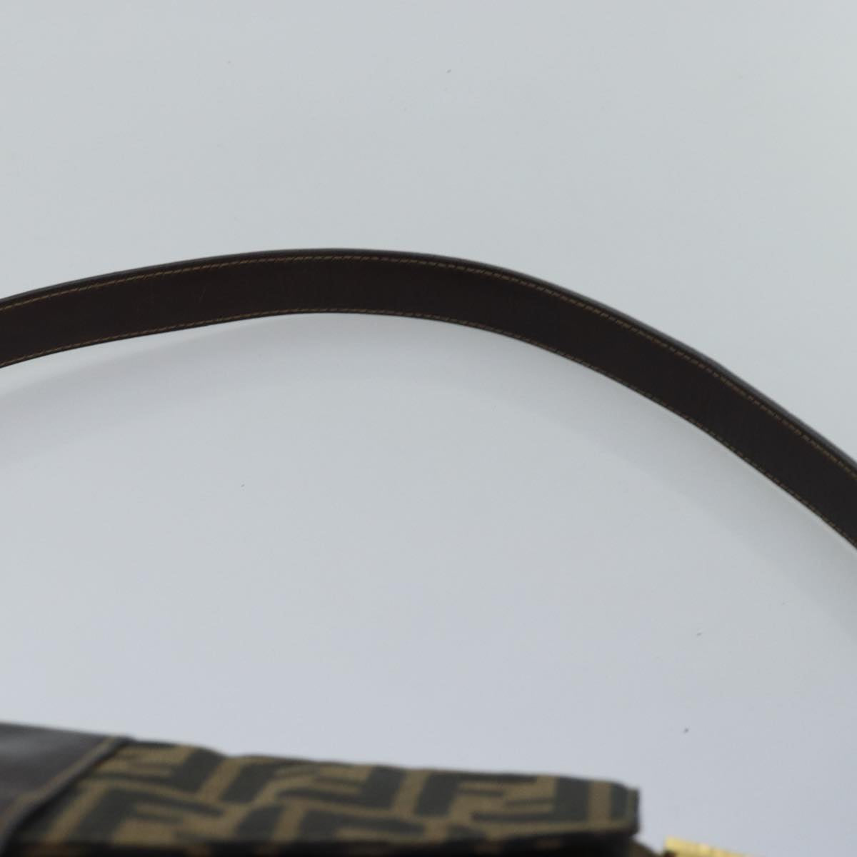 FENDI Zucca Canvas Shoulder Bag Black Brown ep4502