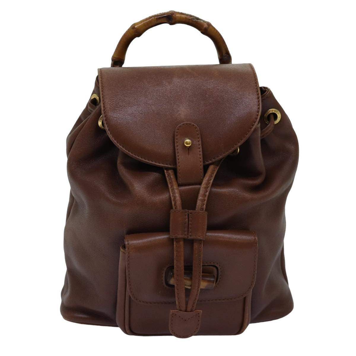 GUCCI Bamboo Backpack Leather Brown 003 3444 0030 ep4526