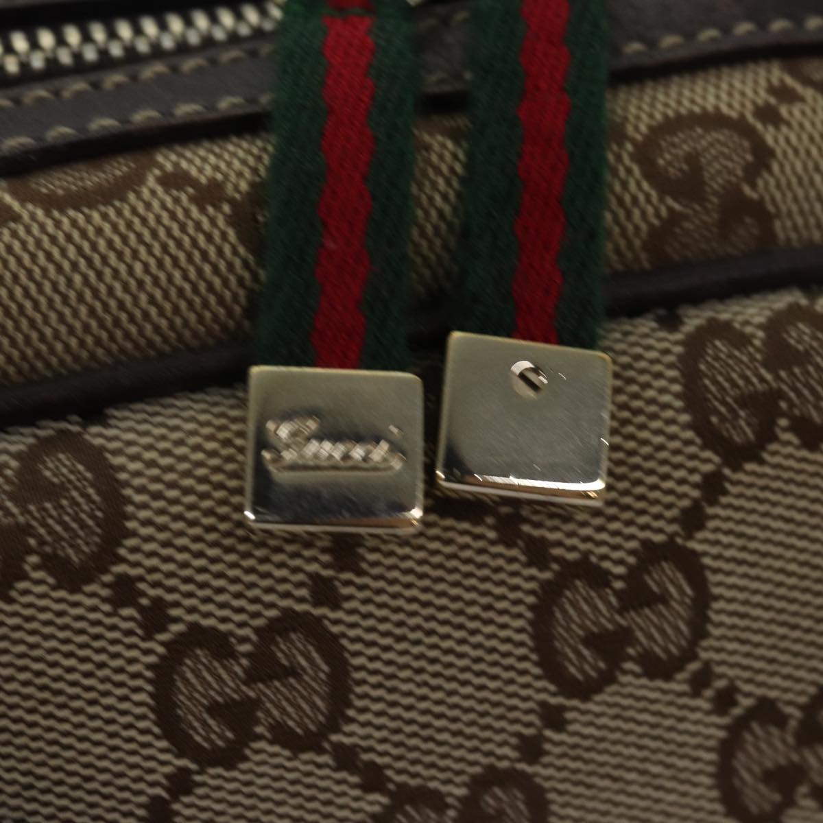GUCCI GG Canvas Web Sherry Line Shoulder Bag Beige Red Green 161720 ep4532