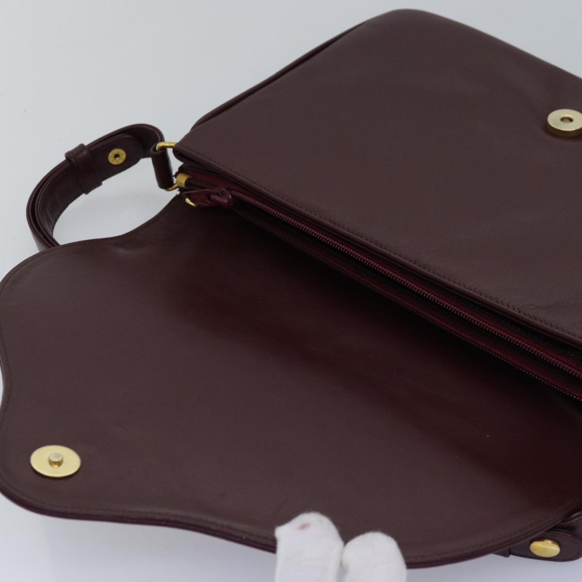 GUCCI Shoulder Bag Leather Bordeaux ep4539