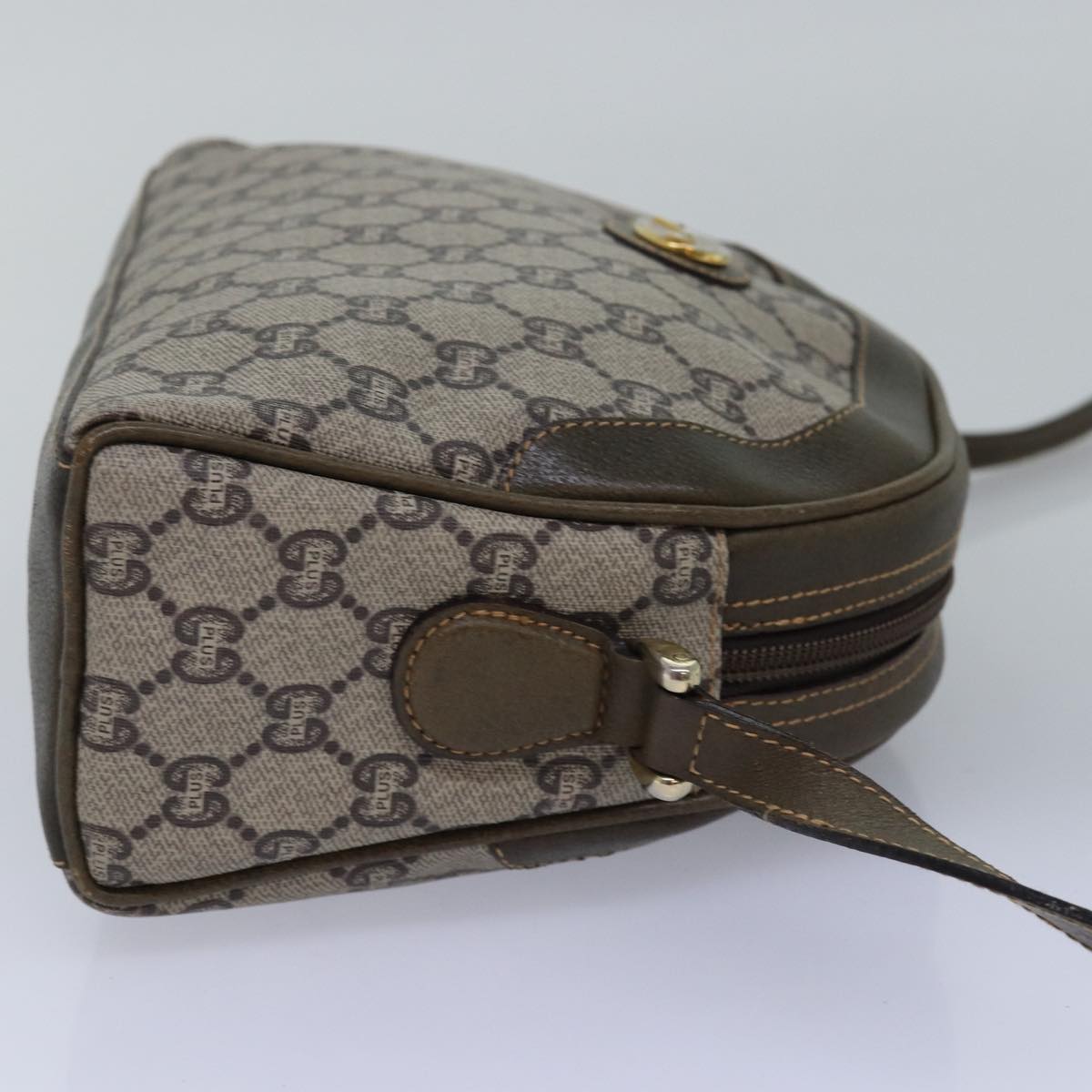 GUCCI GG Plus Supreme Shoulder Bag PVC Leather Beige ep4541
