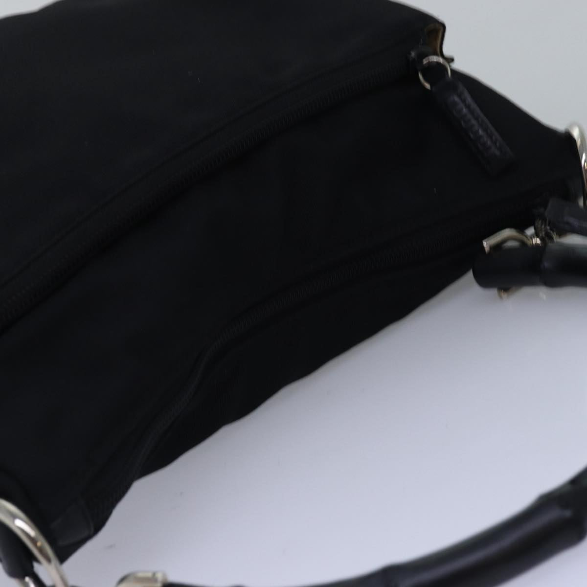 GUCCI Bamboo Shoulder Bag Nylon Black 35692 ep4545