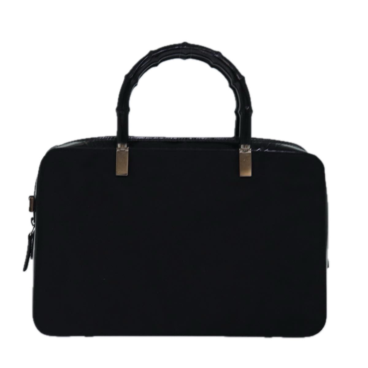 GUCCI Bamboo Hand Bag Nylon 2way Black 000 0828 2058 ep4550