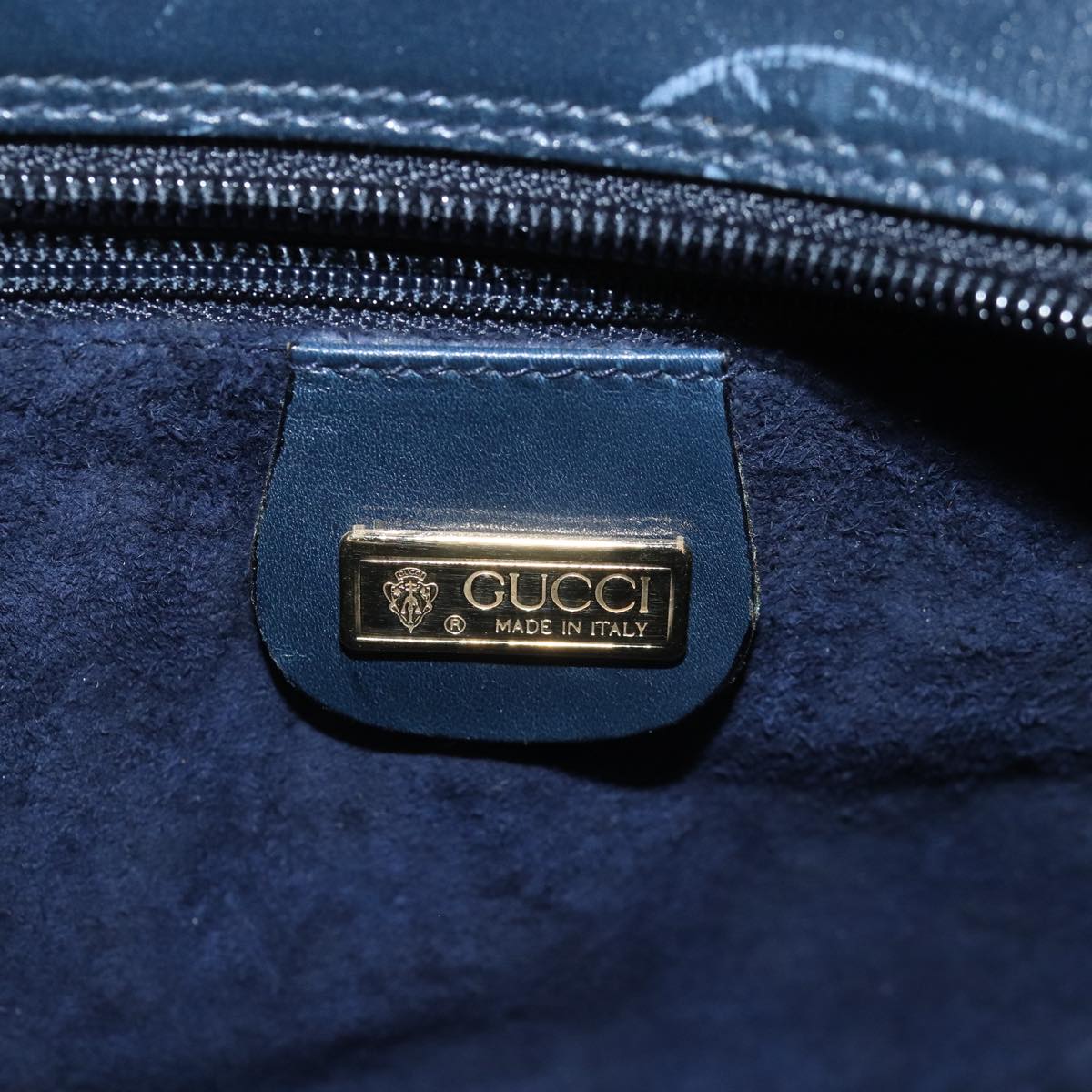 GUCCI Sherry Line Shoulder Bag Leather Navy 001 23 0942 ep4572