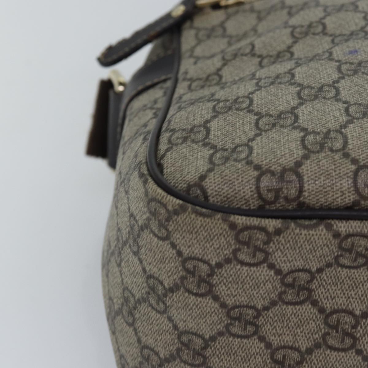 GUCCI GG Supreme Shoulder Bag PVC Beige 211107 ep4581