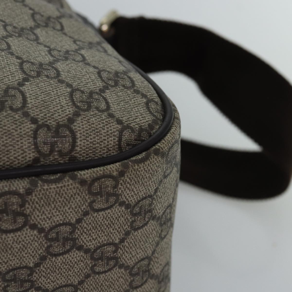 GUCCI GG Supreme Shoulder Bag PVC Beige 211107 ep4581