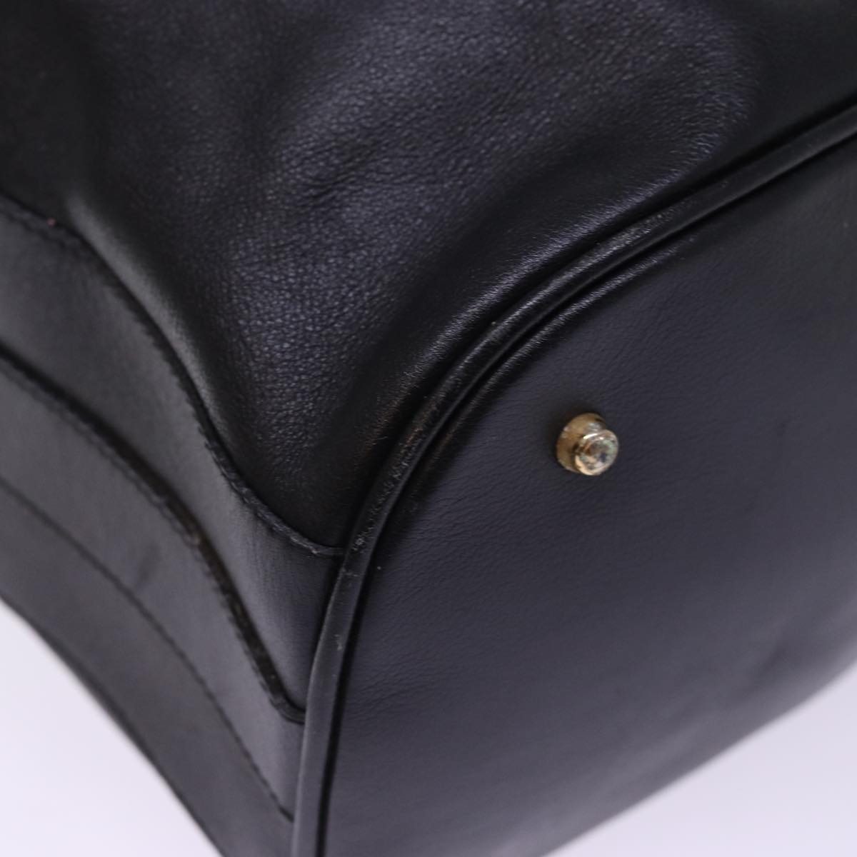 GUCCI Bamboo Hand Bag Leather 2way Black 001 2684 1657 ep4610
