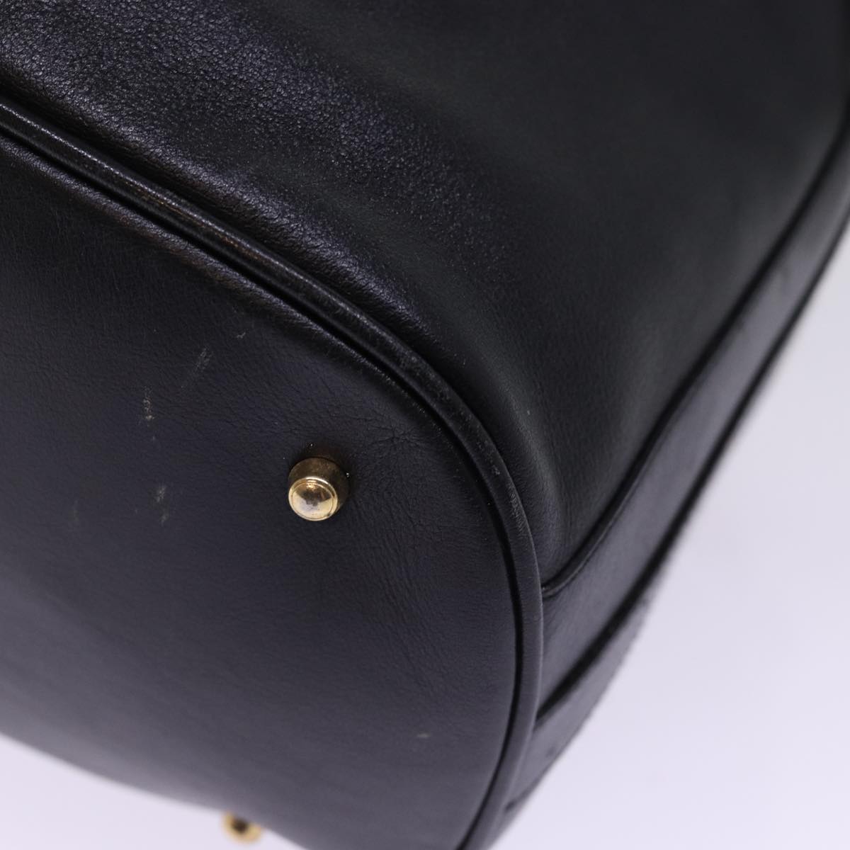 GUCCI Bamboo Hand Bag Leather 2way Black 001 2684 1657 ep4610