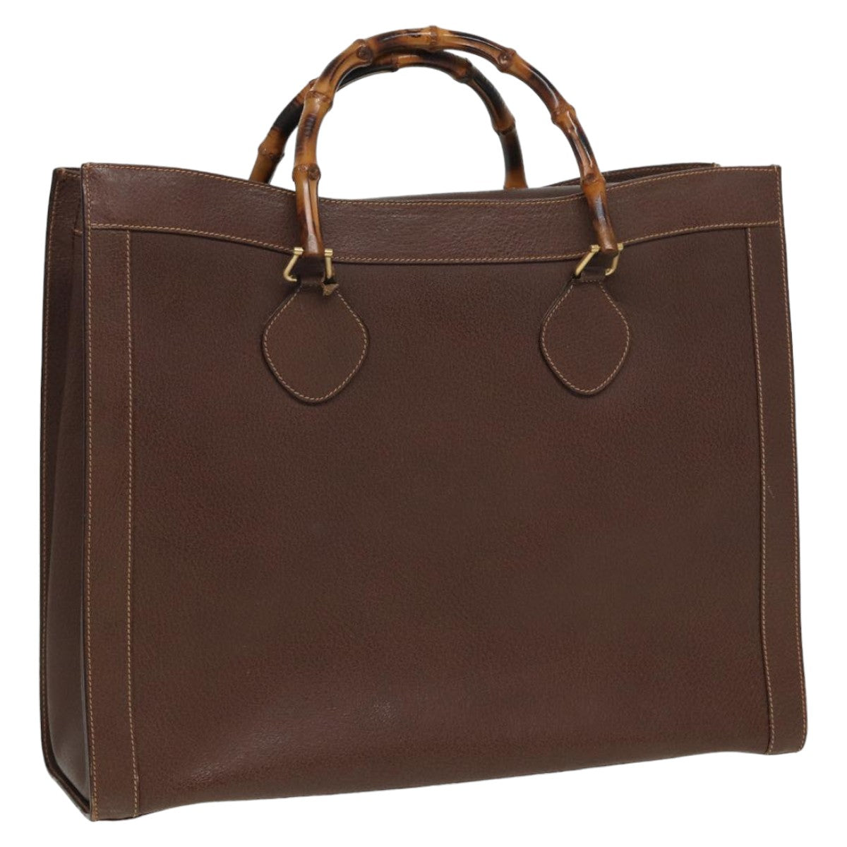 GUCCI Bamboo Hand Bag Leather Brown 002 1186 0259 ep4621