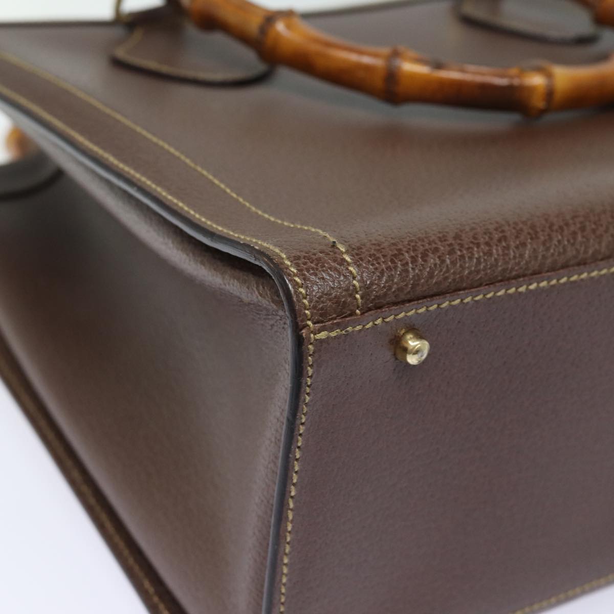 GUCCI Bamboo Hand Bag Leather Brown 002 2853 0260 0 ep4626