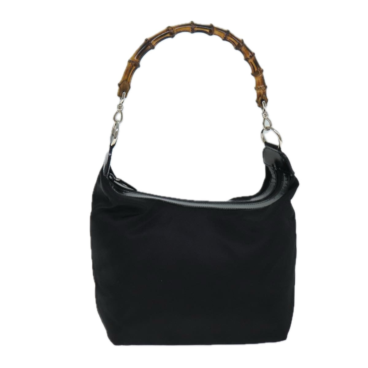 GUCCI Bamboo Shoulder Bag Nylon Black 000 2214 0531 ep4630