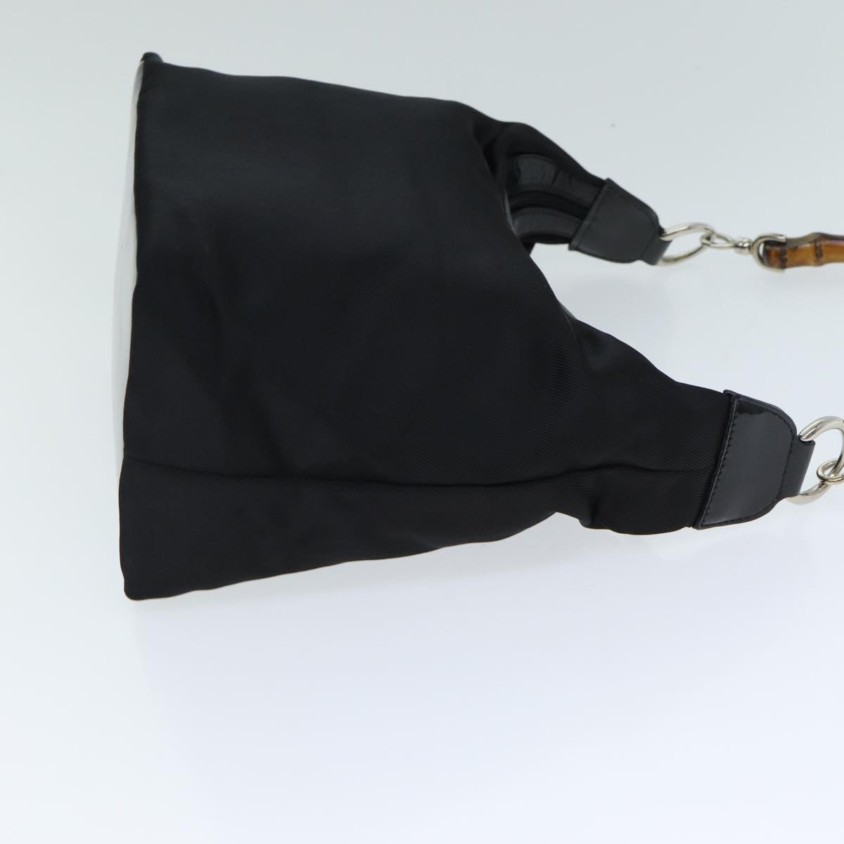 GUCCI Bamboo Shoulder Bag Nylon Black 000 2214 0531 ep4630