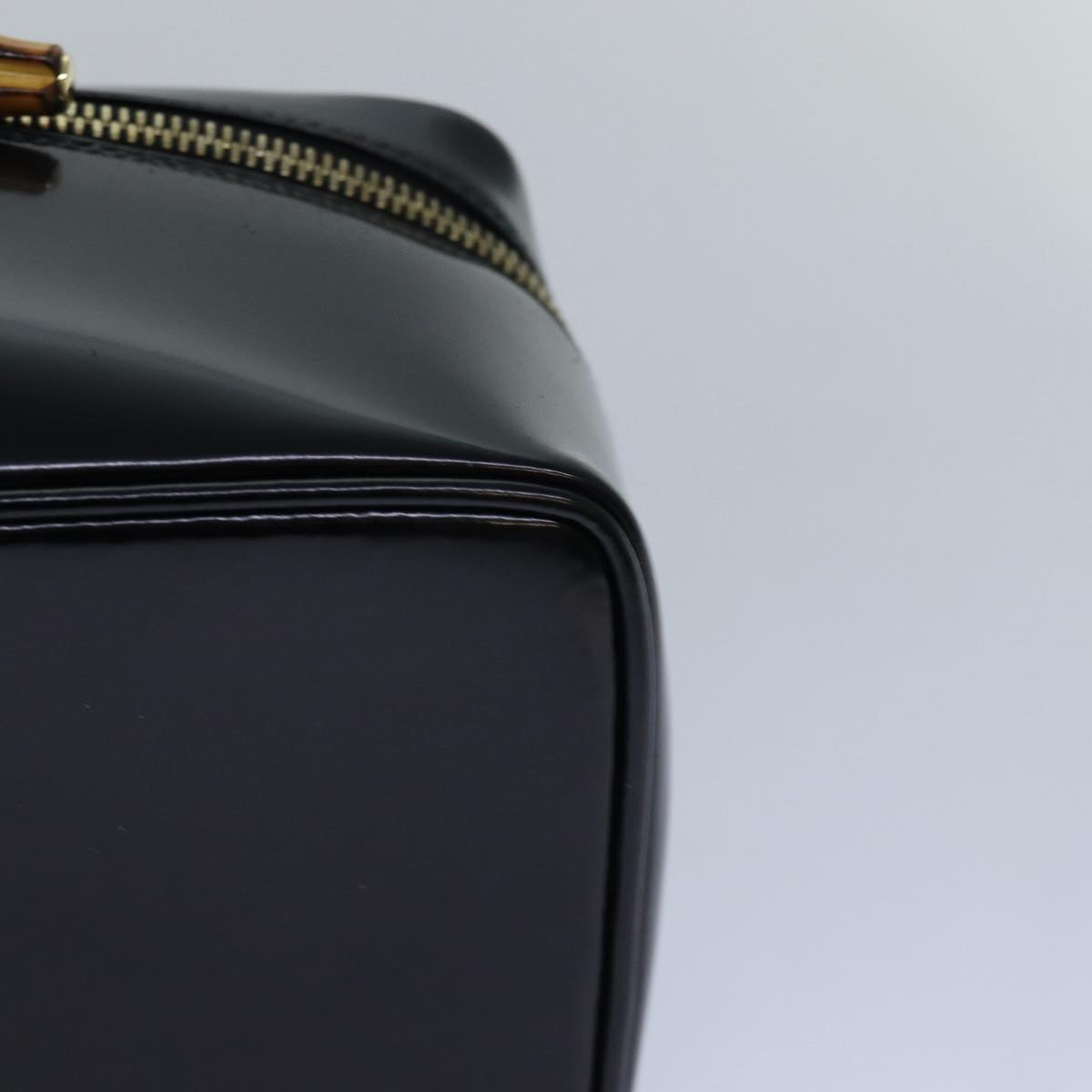 GUCCI Vanity Cosmetic Pouch Enamel Black 032 1956 0150 ep4640