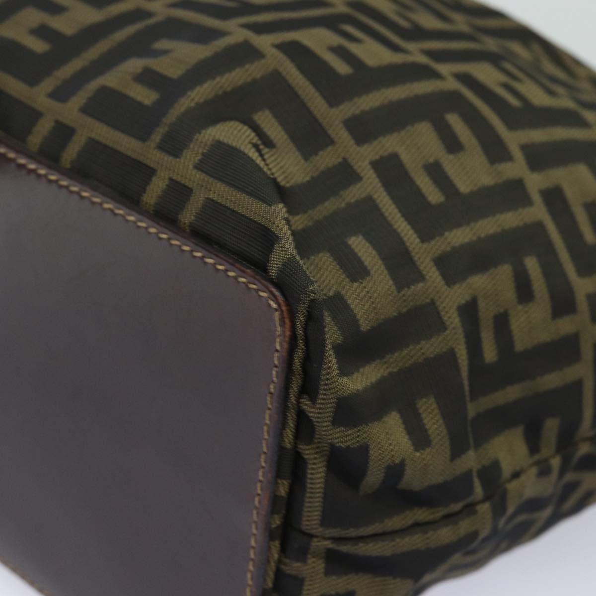 FENDI Zucca Canvas Tote Bag Brown Black ep4646
