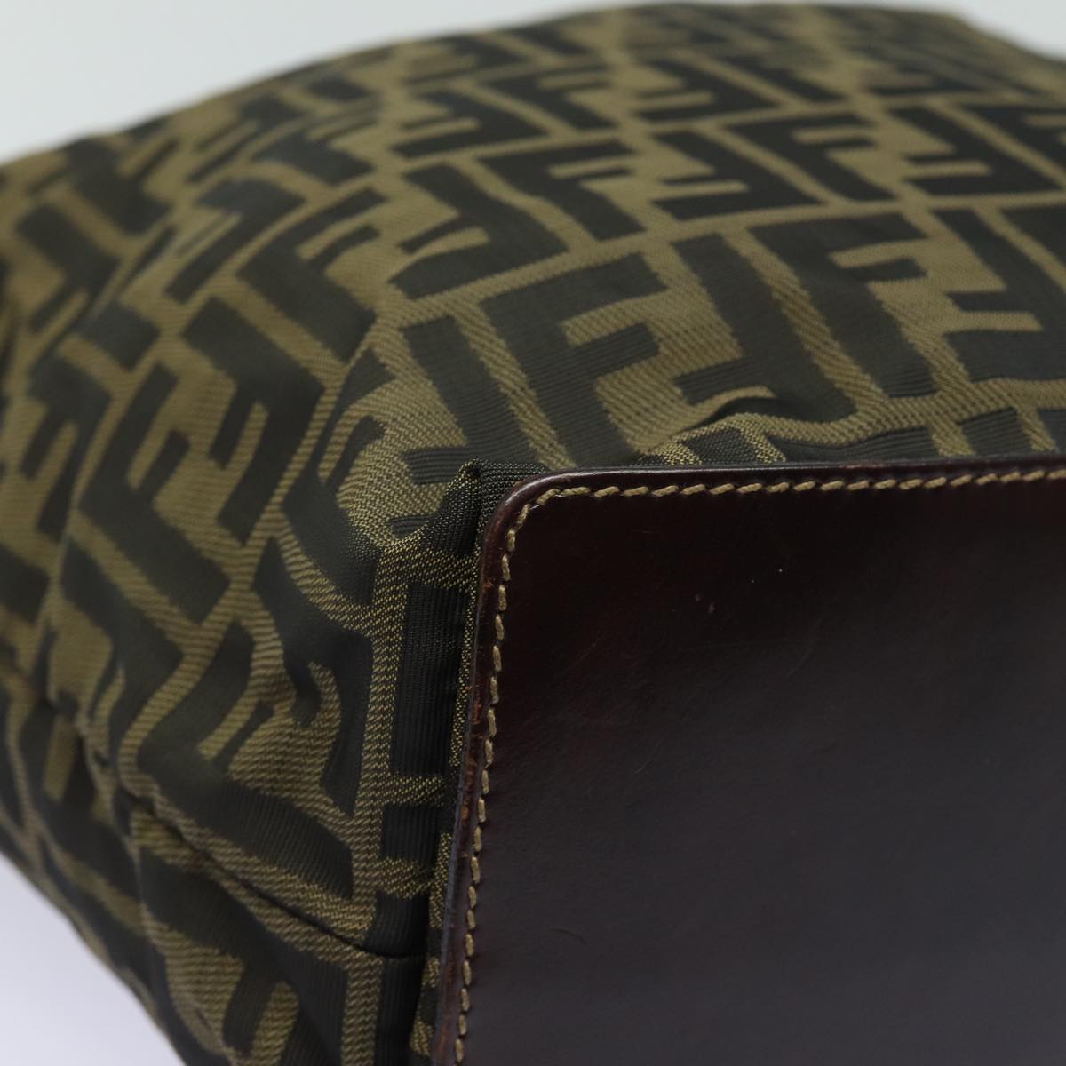 FENDI Zucca Canvas Tote Bag Brown Black ep4646