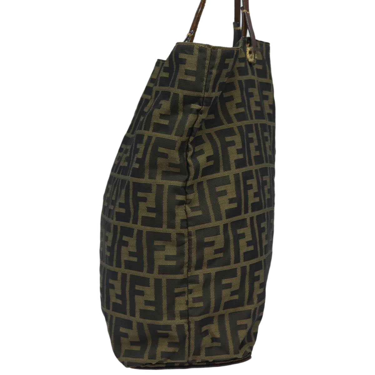 FENDI Zucca Canvas Tote Bag Brown Black ep4646