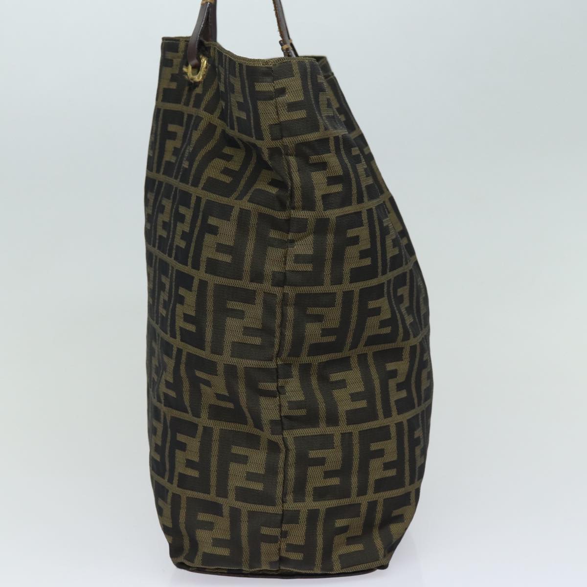 FENDI Zucca Canvas Tote Bag Brown Black ep4646