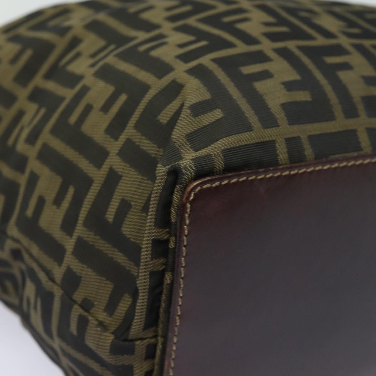 FENDI Zucca Canvas Tote Bag Brown Black ep4646