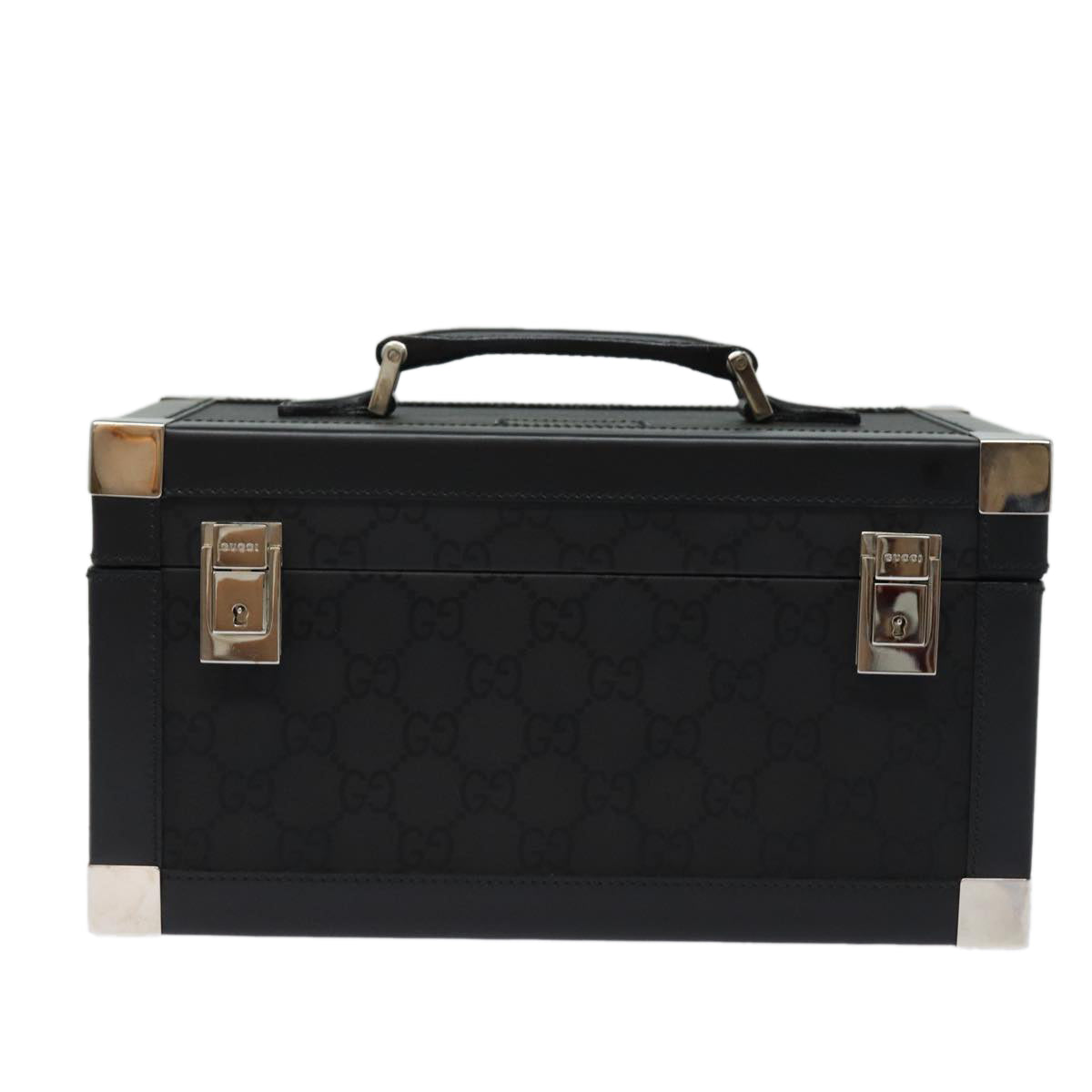 GUCCI GG Canvas Vanity Case Hand Bag Black ep4649