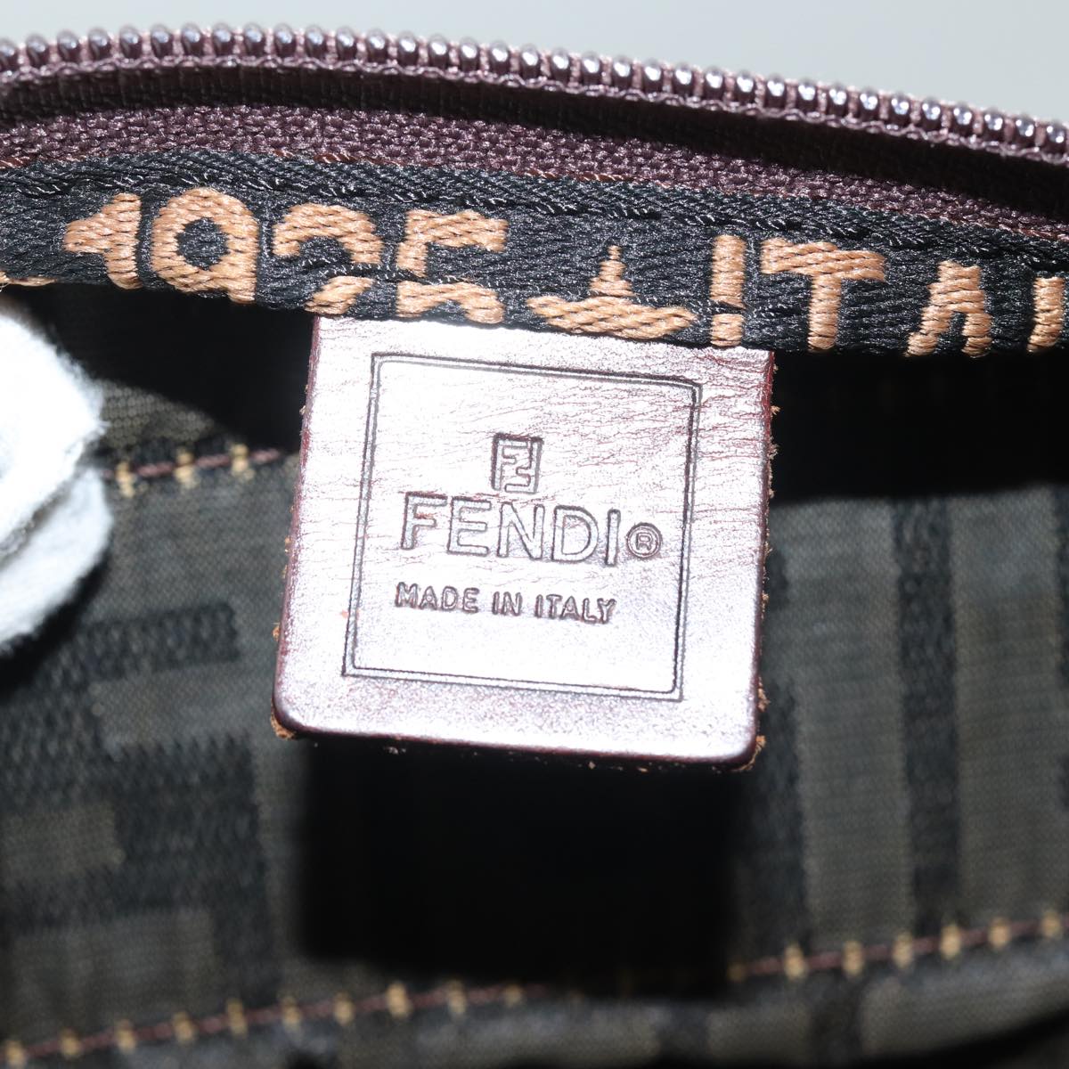 FENDI Zucca Canvas Tote Bag Brown Black ep4658