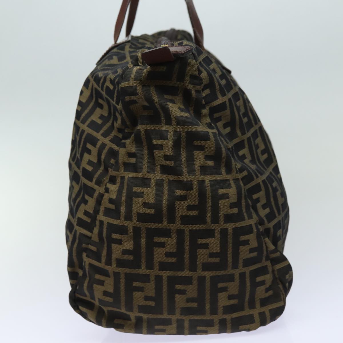 FENDI Zucca Canvas Tote Bag Brown Black ep4658
