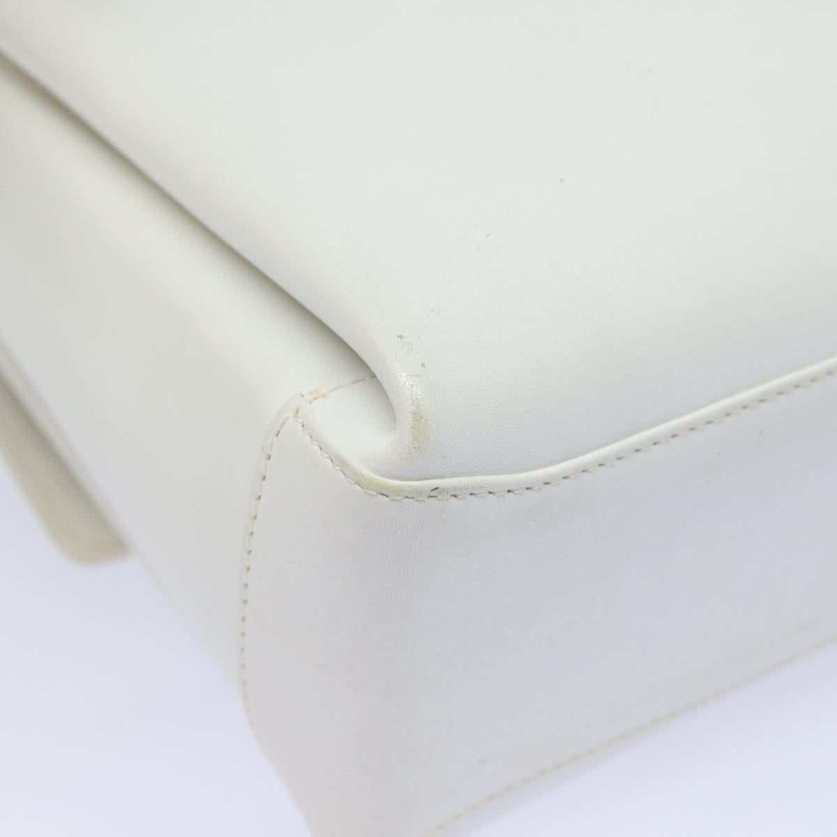 GUCCI Bamboo Hand Bag Leather White 000 23 0116 ep4660