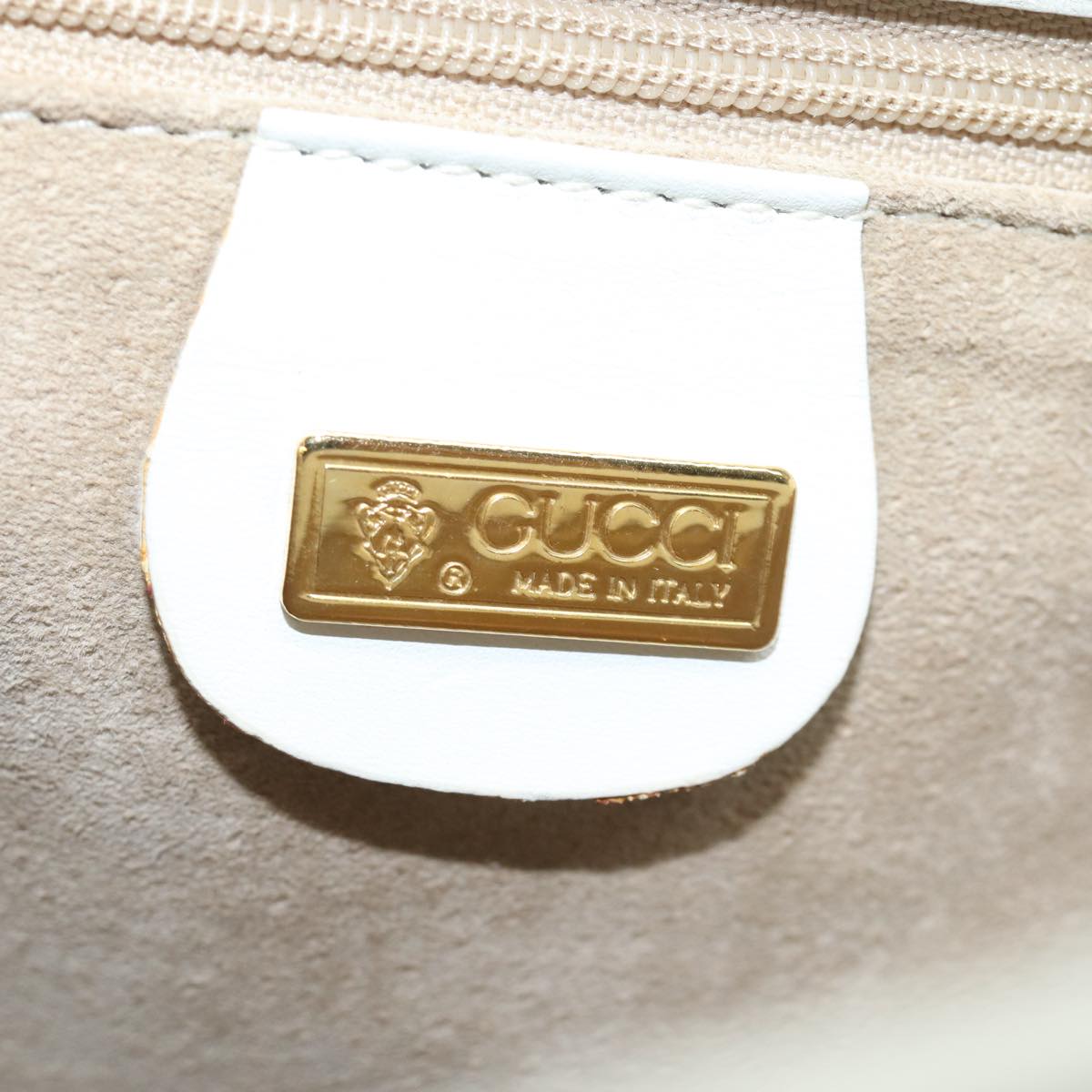 GUCCI Bamboo Hand Bag Leather White 000 23 0116 ep4660