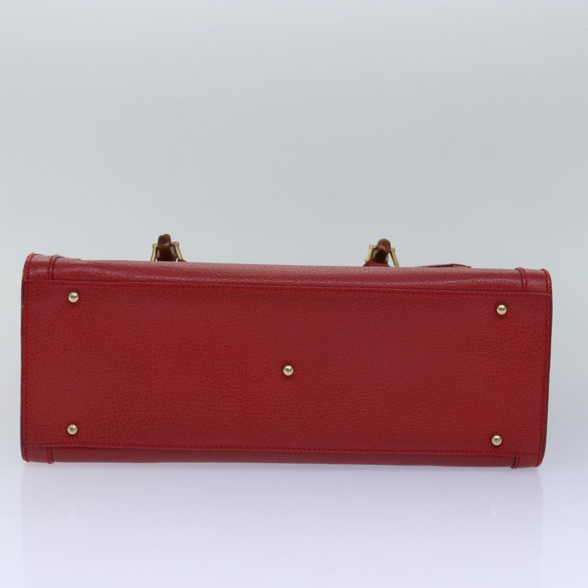 GUCCI Bamboo Hand Bag Leather Red 002 1186 0260 ep4665