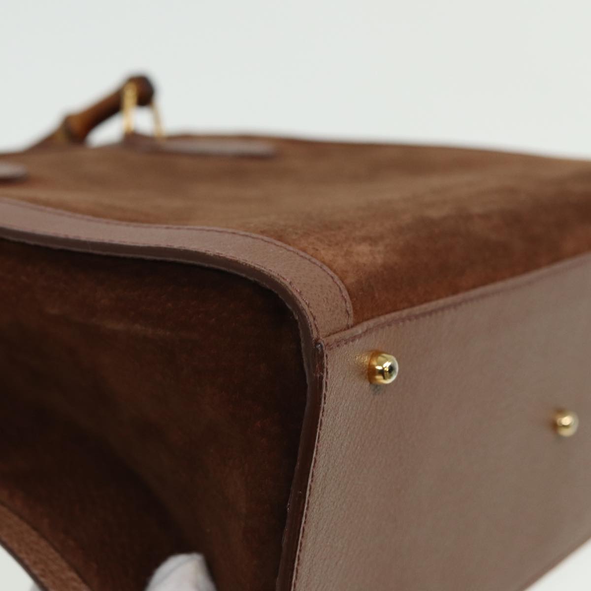 GUCCI Bamboo Hand Bag Leather Brown 002 1095 0260 ep4672