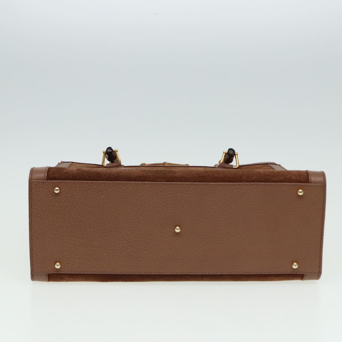 GUCCI Bamboo Hand Bag Leather Brown 002 1095 0260 ep4672