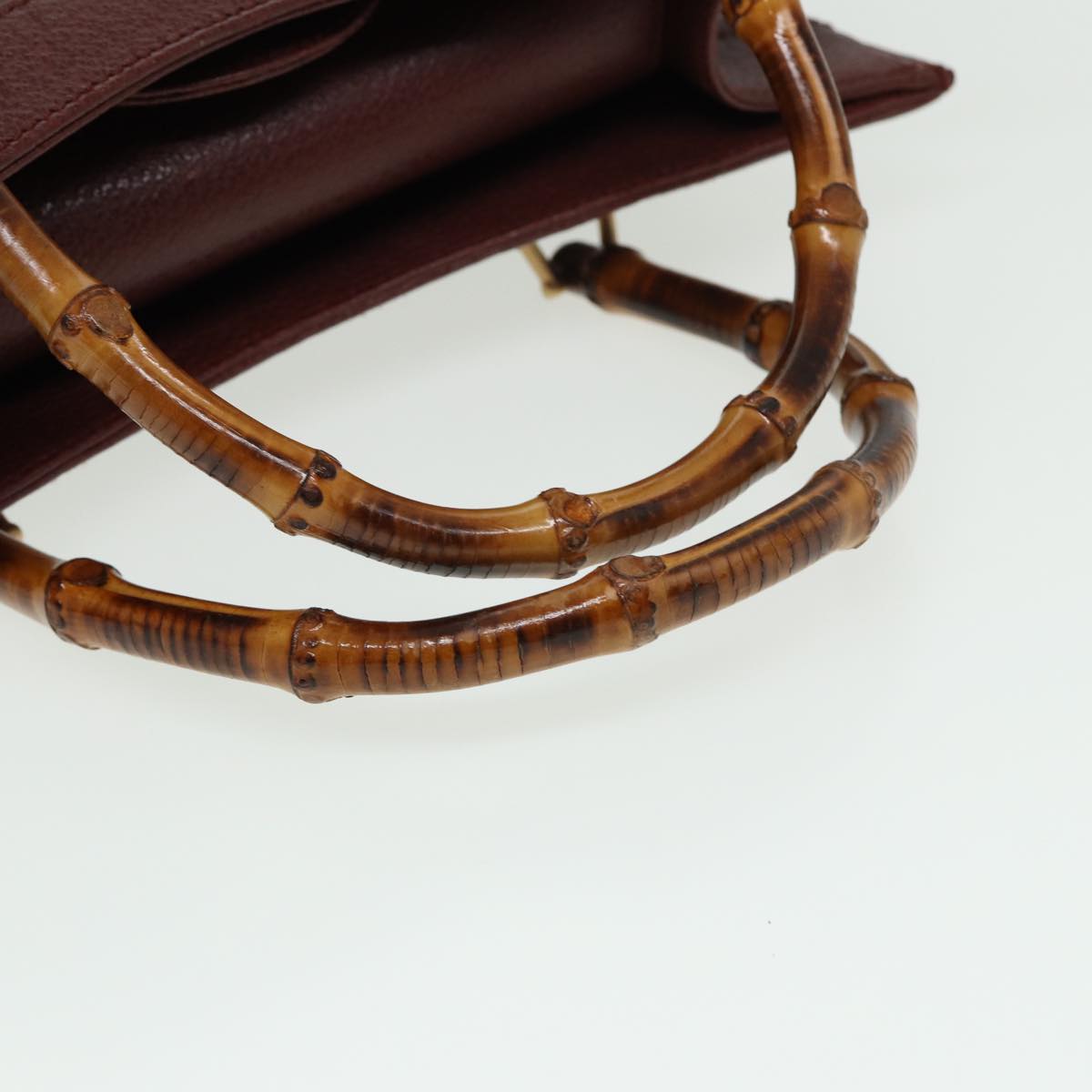 GUCCI Bamboo Hand Bag Leather Red 002 1186 0260 ep4674