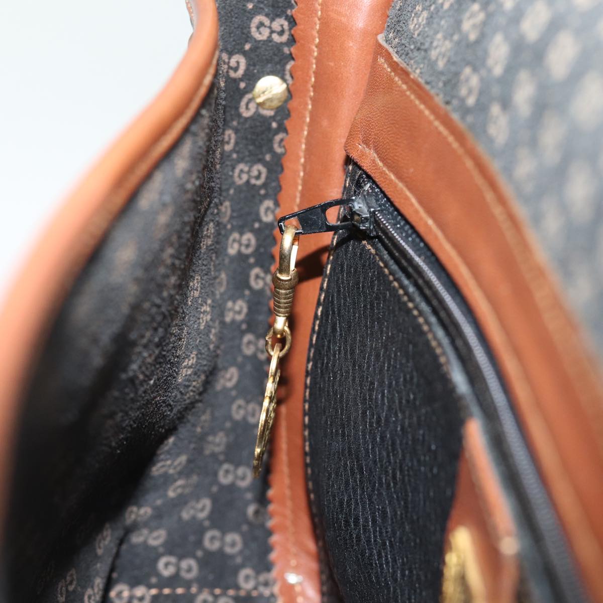 GUCCI Shoulder Bag Leather Black ep4707