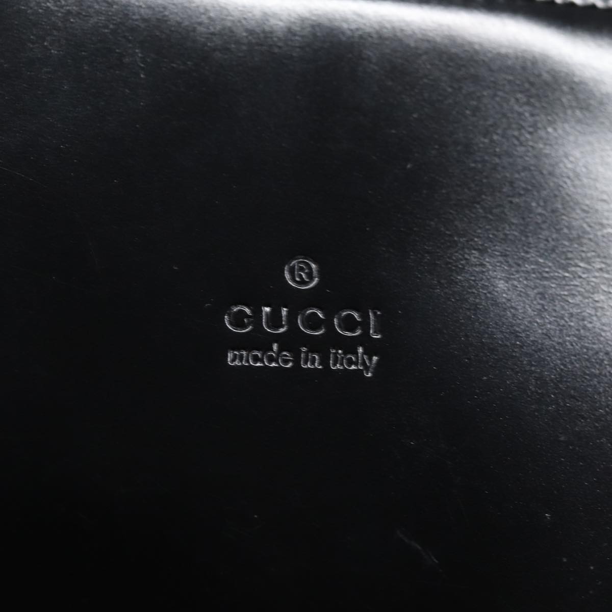 GUCCI Web Sherry Line Shoulder Bag Enamel Black Red Green ep4721