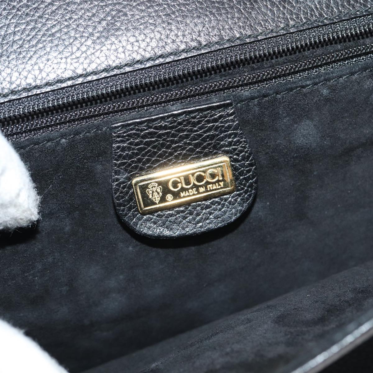 GUCCI Shoulder Bag Leather Black 004 86 0222 ep4739