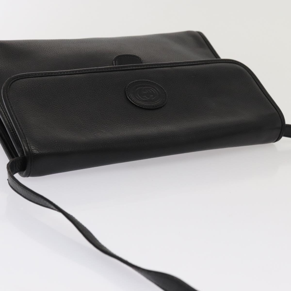 GUCCI Shoulder Bag Leather Black 004 86 0222 ep4739