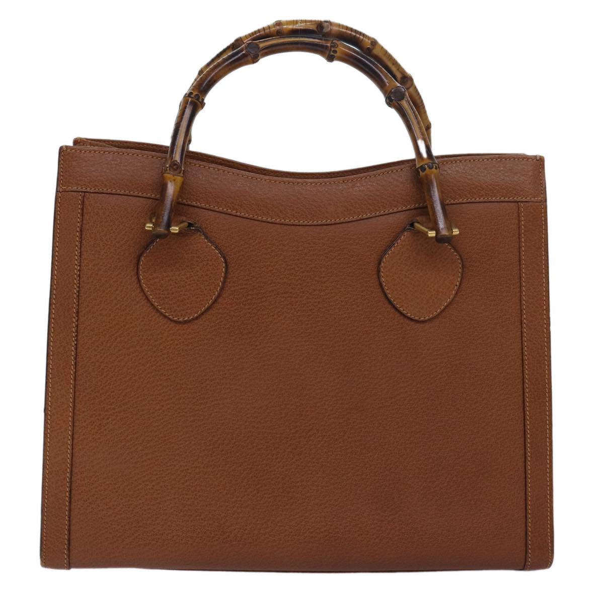 GUCCI Bamboo Hand Bag Leather Brown ep4740