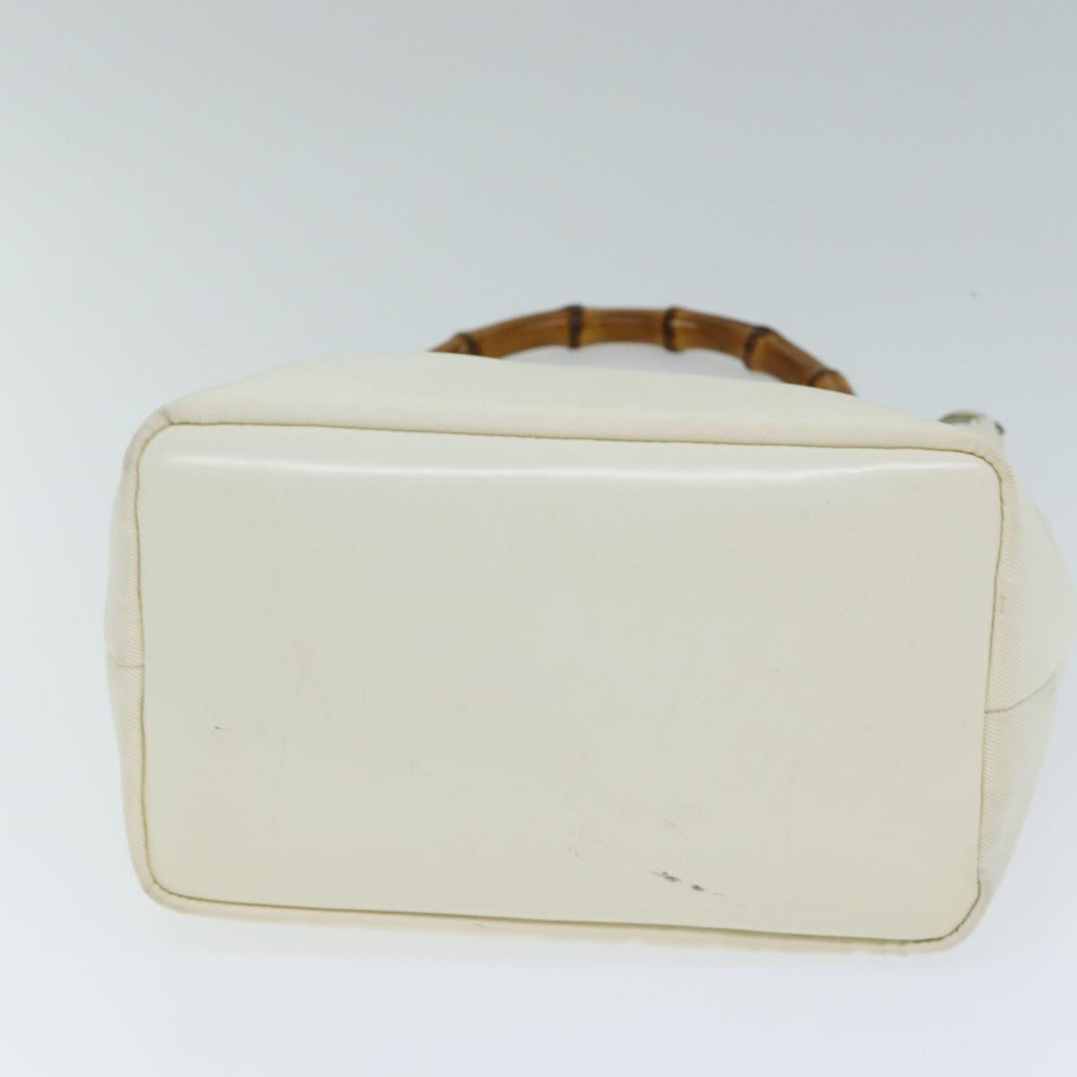 GUCCI Bamboo Shoulder Bag Nylon White 000 1956 0531 ep4742
