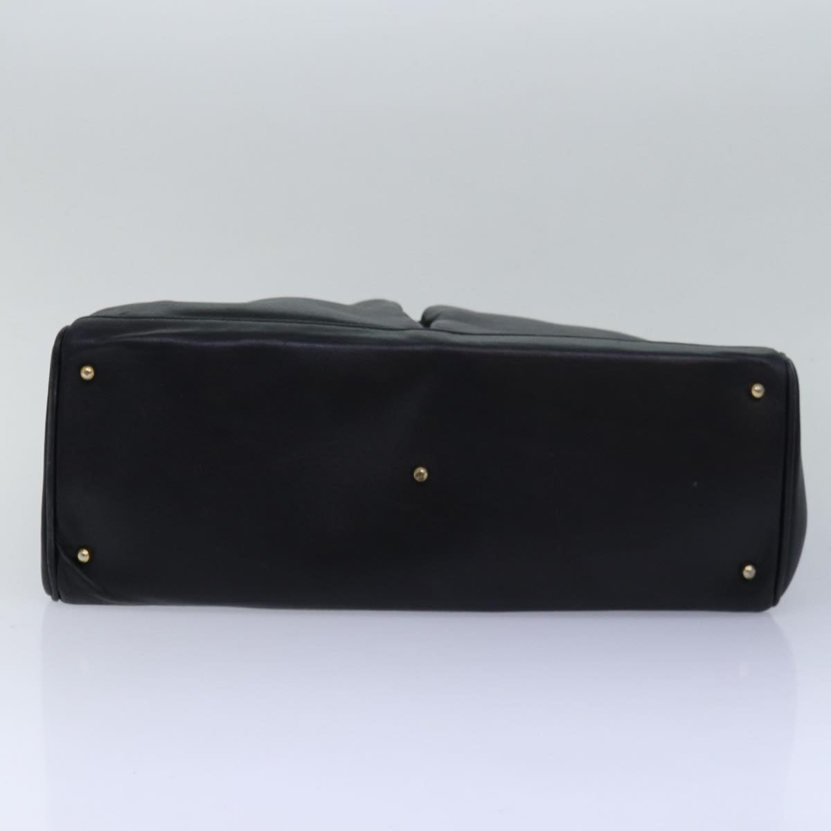 GUCCI Bamboo Hand Bag Leather Black ep4747