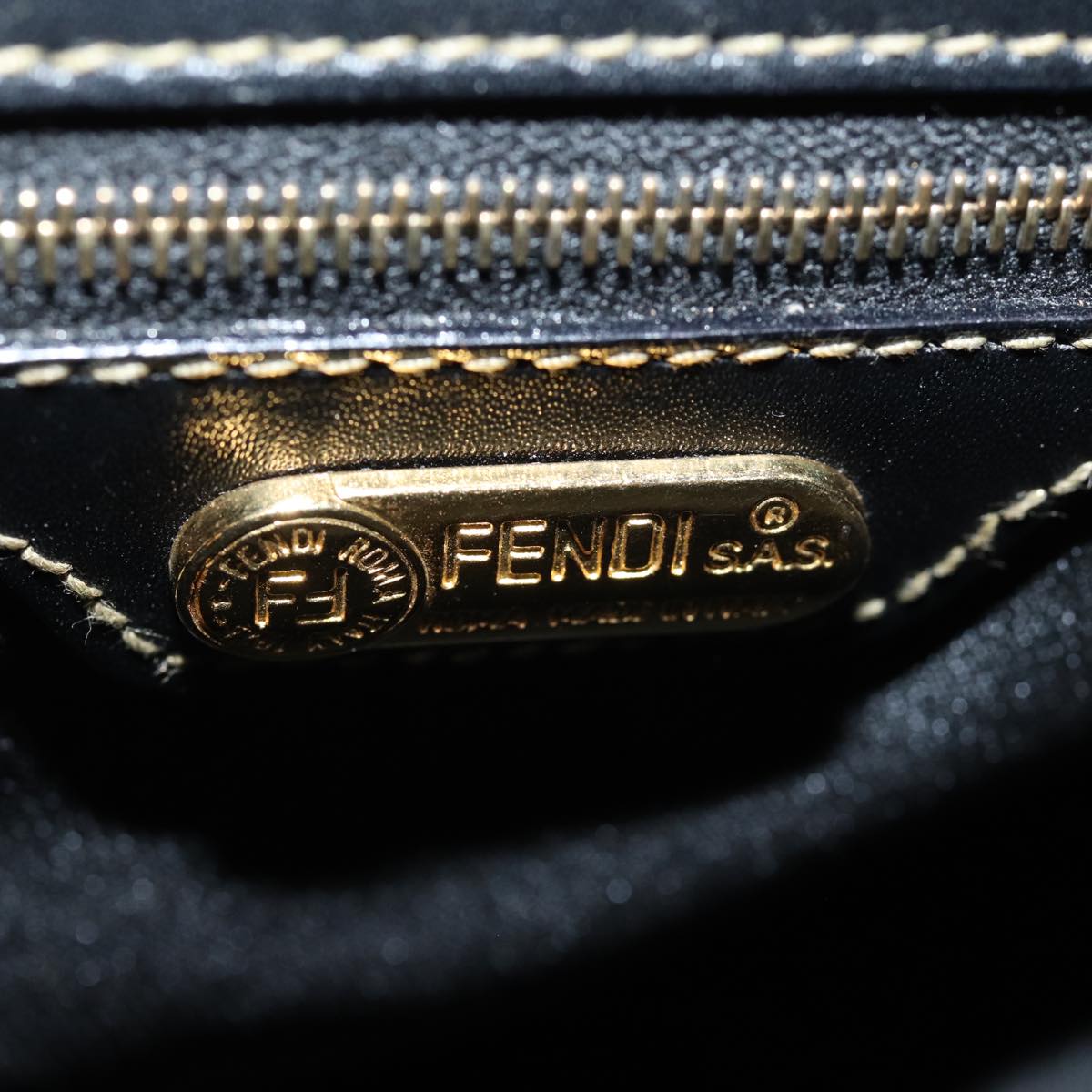 FENDI Pecan Canvas Backpack Brown Black ep4748