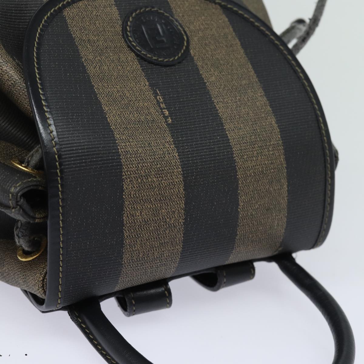 FENDI Pecan Canvas Backpack Brown Black ep4748