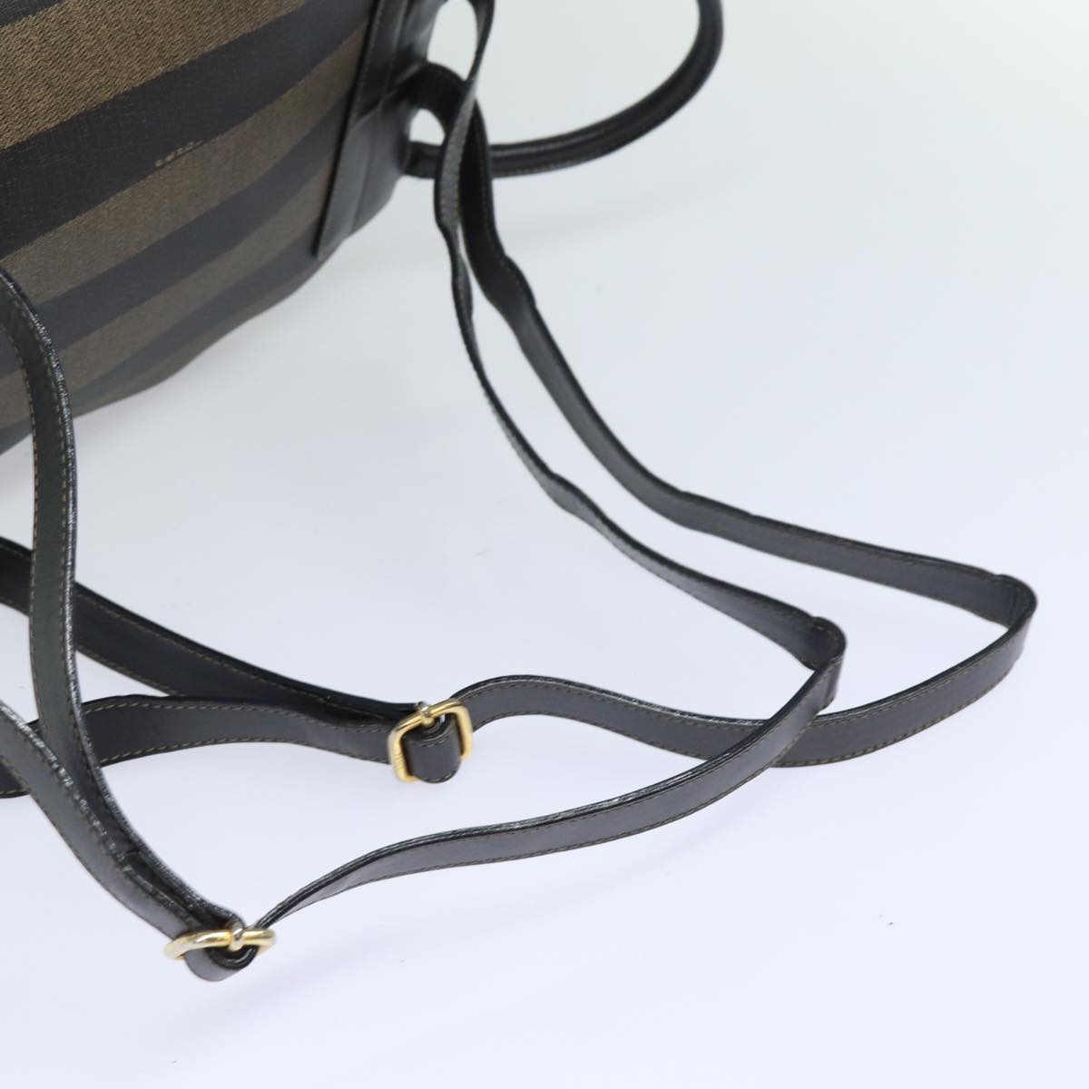 FENDI Pecan Canvas Backpack Brown Black ep4748