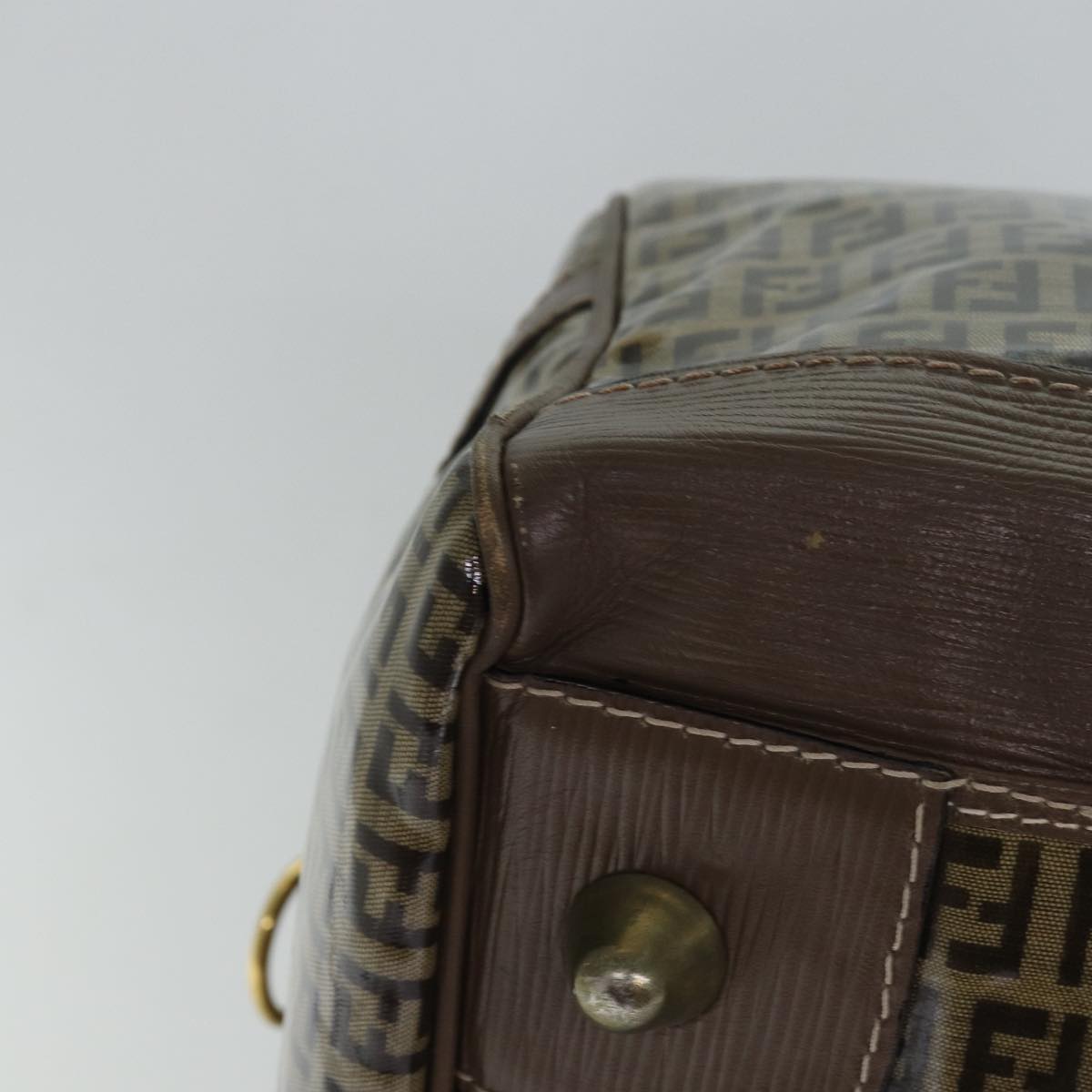FENDI Zucca Canvas Boston Bag Enamel Brown ep4754