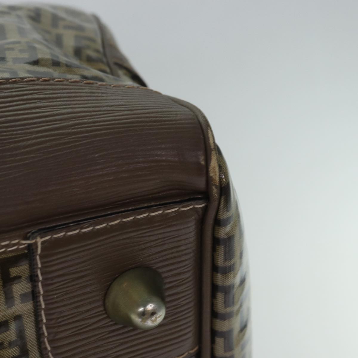 FENDI Zucca Canvas Boston Bag Enamel Brown ep4754