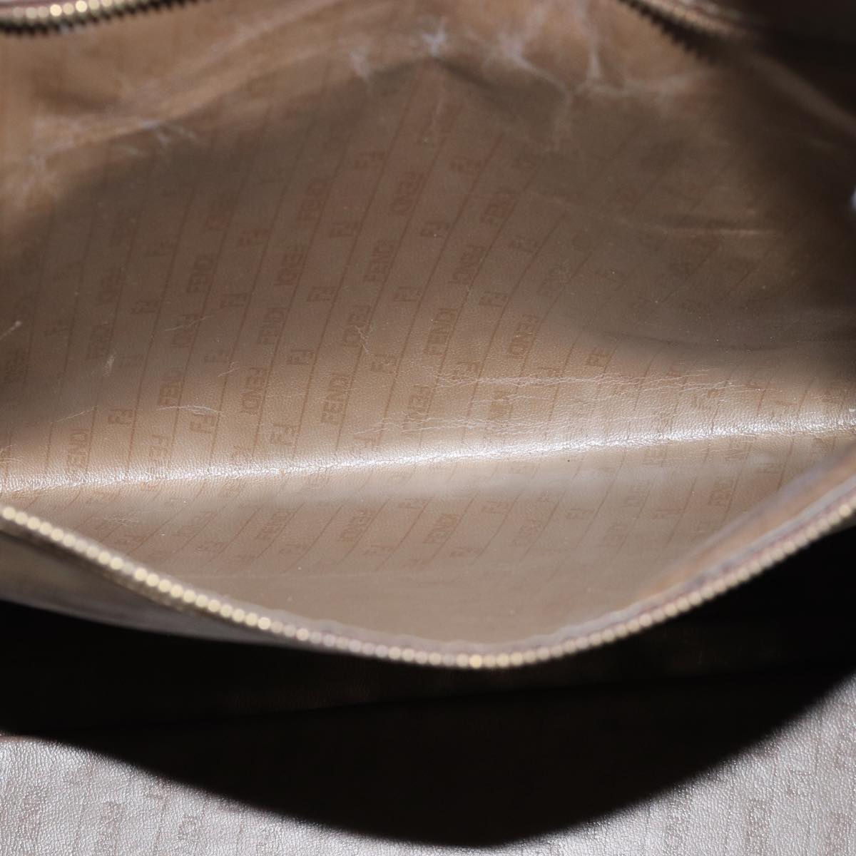 FENDI Zucca Canvas Boston Bag Enamel Brown ep4754