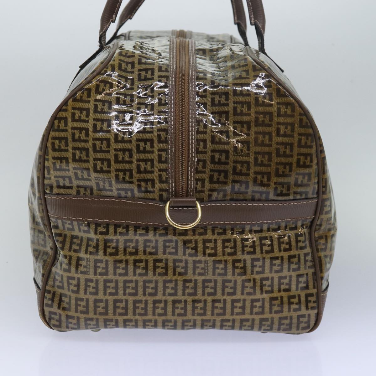 FENDI Zucca Canvas Boston Bag Enamel Brown ep4754