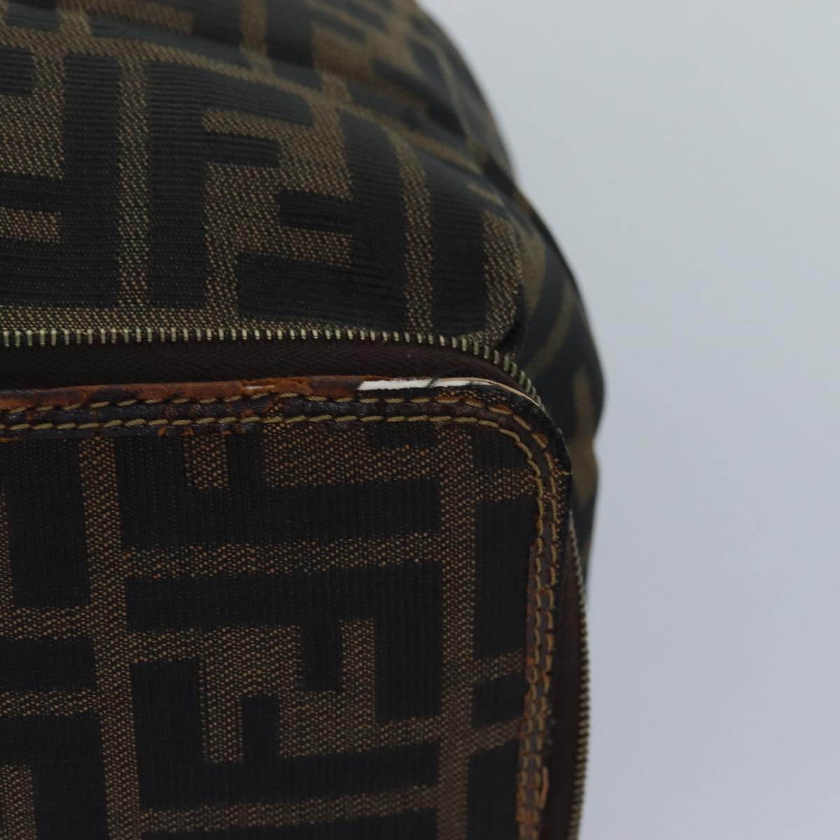 FENDI Zucca Canvas Tote Bag Brown Black ep4787